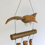 Coconut Blackbird Wind Chime, Bamboo, Approx. 1 m – view 2