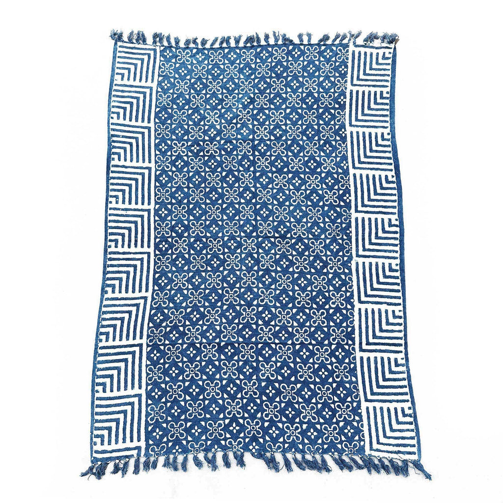 Handmade Indigo Throw - 170x120cm - Kasba Tiles – view 2