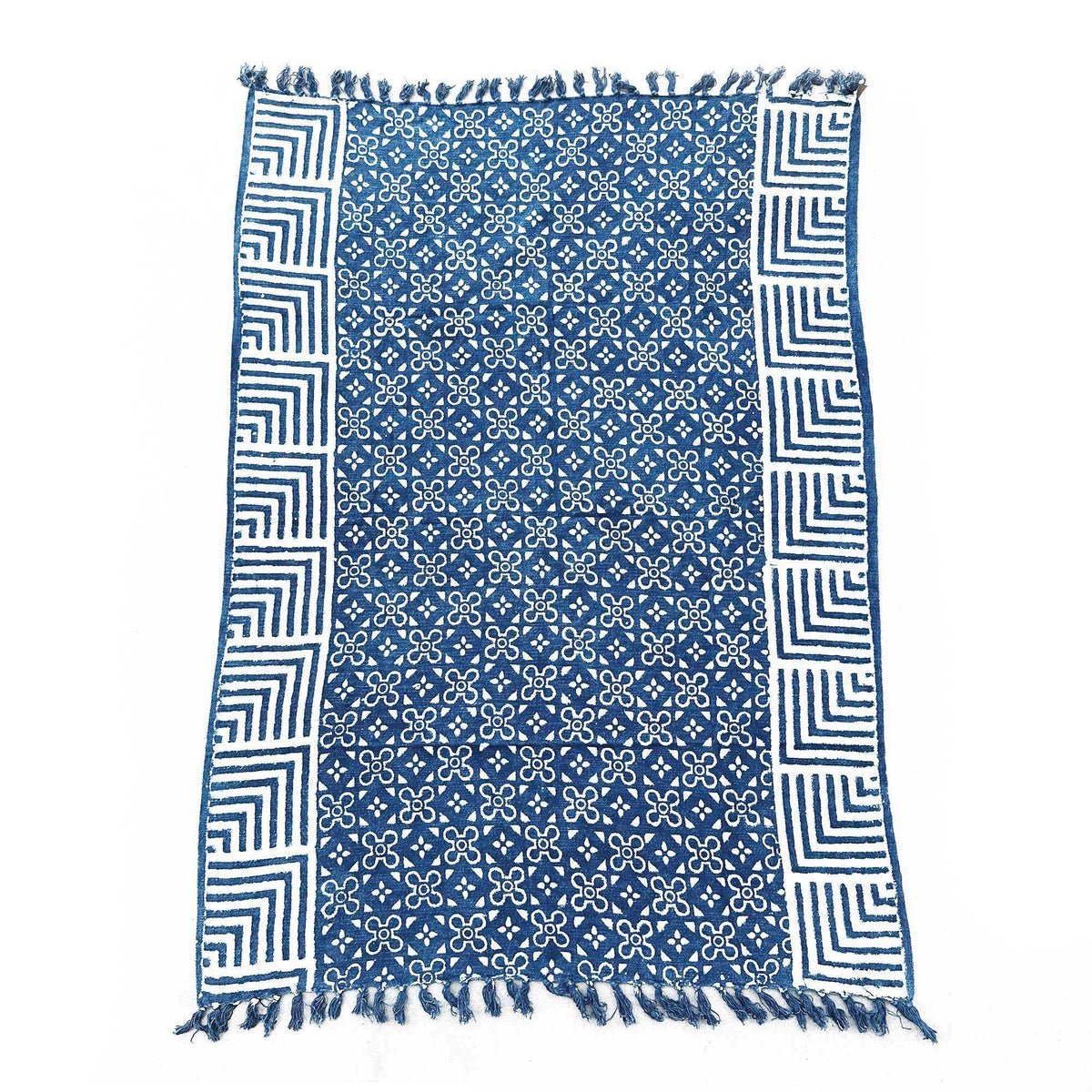 Handmade Indigo Throw - 170x120cm - Kasba Tiles – view 2