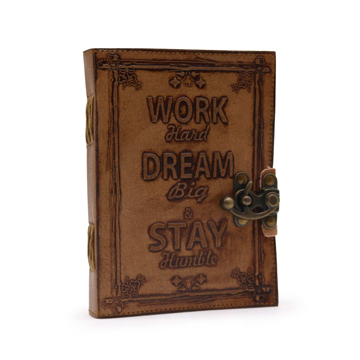 Leather Journal, Work Hard Dream Big – 13x18 cm