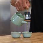 Jade Green Ceramic Teapot Set - Pot & Two Cups – view 5