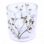 Natural Floral Glass Straight Candle Holder - Margarita 8x8cm – view 6