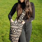 Desert Loom Geometric Jacquard Carryall Bag 40x35cm – view 6