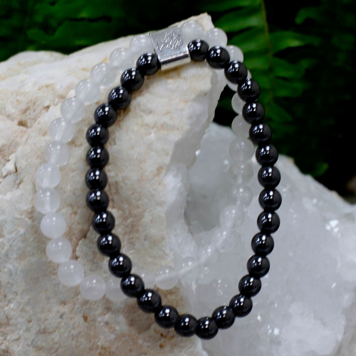Magnetic Rock Quartz Gemstone Bracelet – view 5