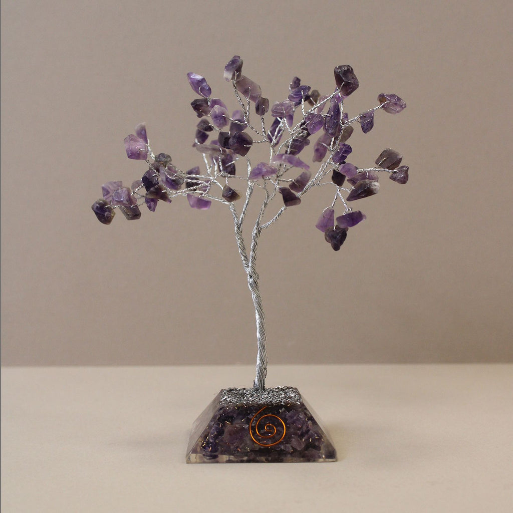Amethyst Gemstone Tree with Orgonite Base - 80 Stone – view 4