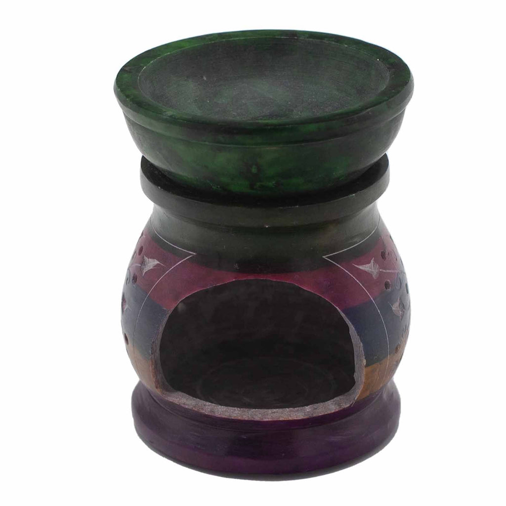 Soapstone Oil Burner 10cm - Flower of Life Five Colours – view 3