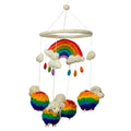 Handmade Felt Mobile, Rainbow Sheep