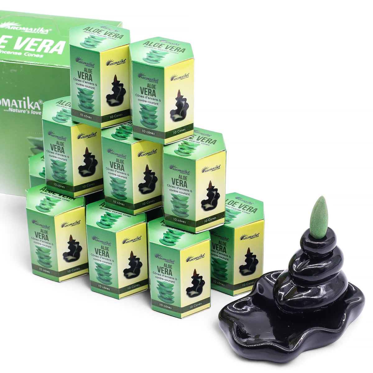 Aromatika Aloe Vera Backflow Incense Cones Pack of 10 – view 2