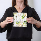 Square Soap Flower Gift Box - Wedding White & Ivory – view 5