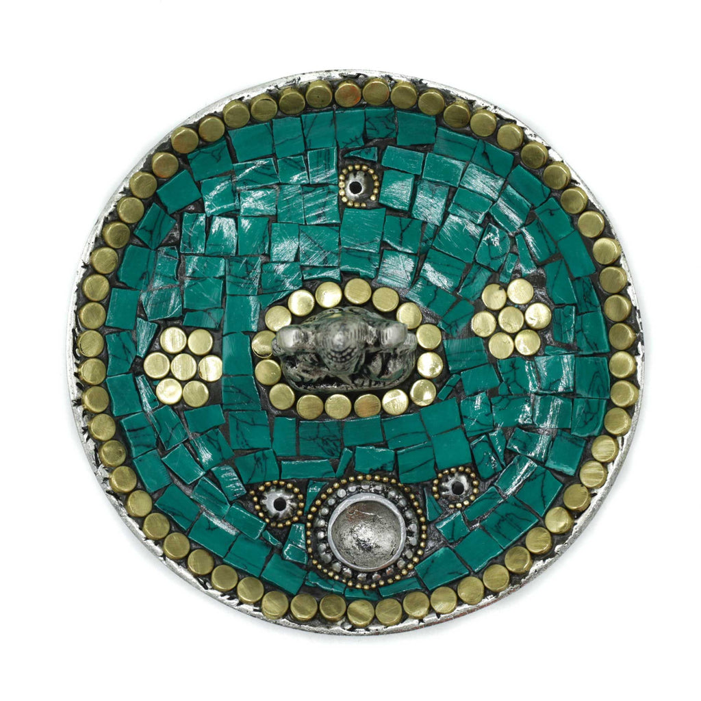 Ganesh Plate Tibetan Mosaic Incense Holder – view 3