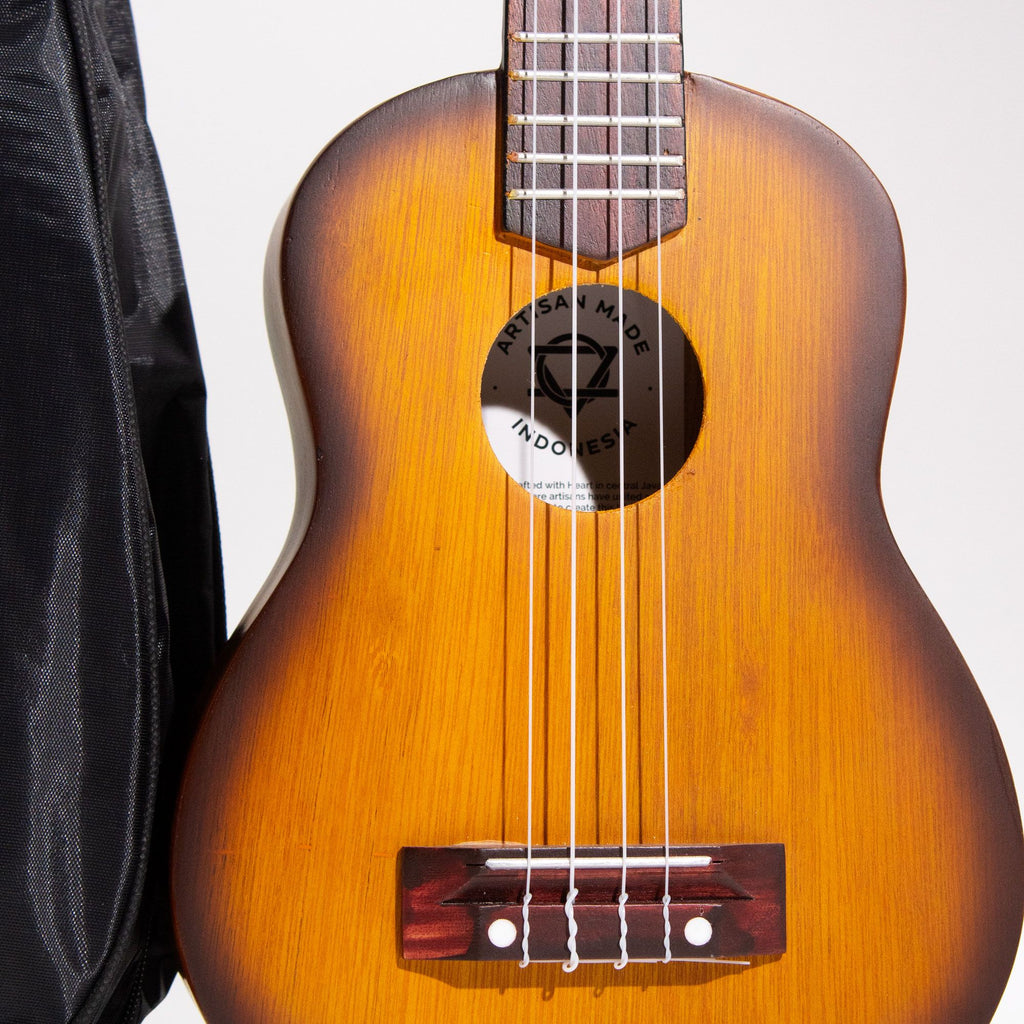 Decorative Ukulele in Orange Sunburst Finish, 4 String – view 3