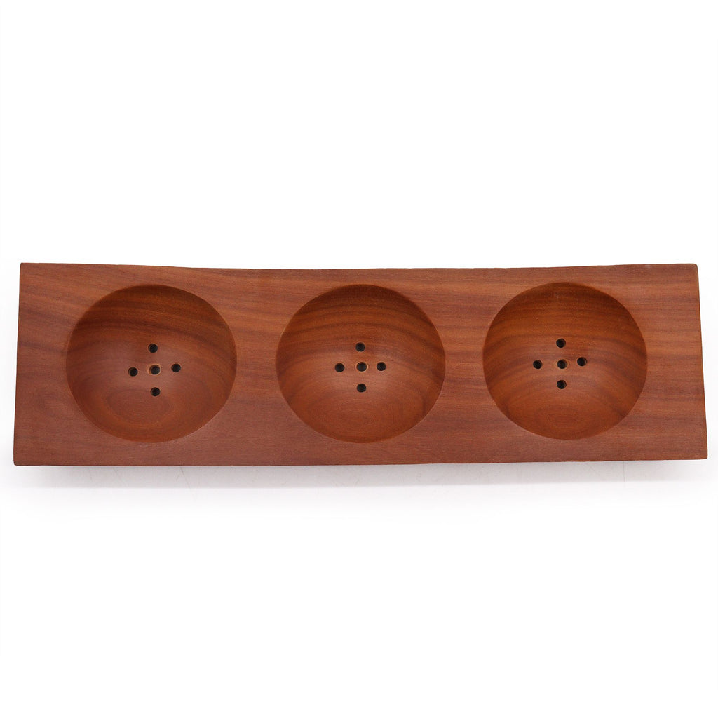 Three Bay Mahogany-Style Soap Dish – view 4