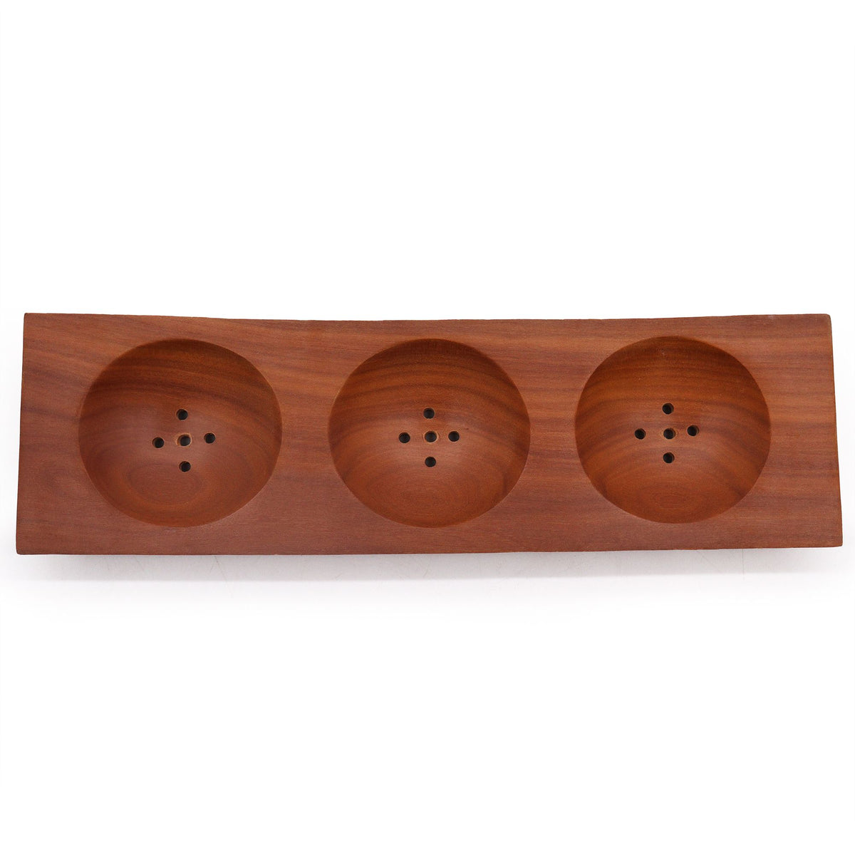 Three Bay Mahogany-Style Soap Dish – view 4