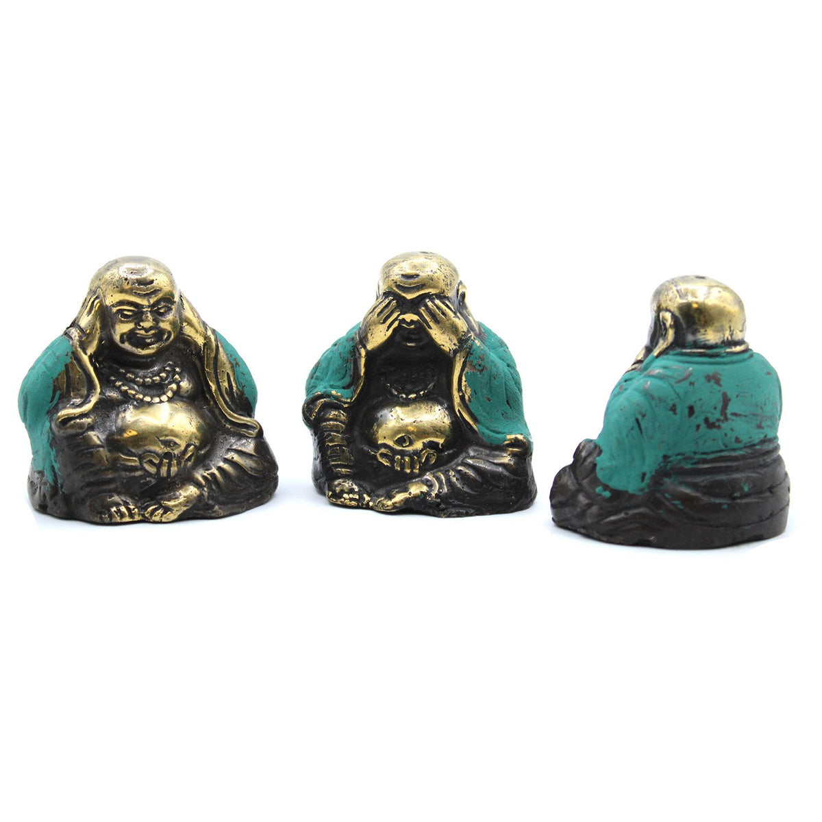 Brass See No Evil Buddha Set of 3 – view 2