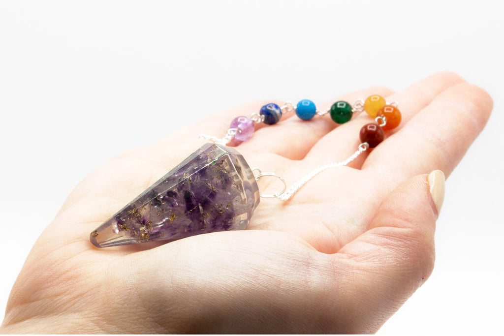 Orgonite Pendulum with Amethyst Chip