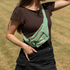 Cotton Hemp Style Belt (or Fanny) Bag - Sage – view 3