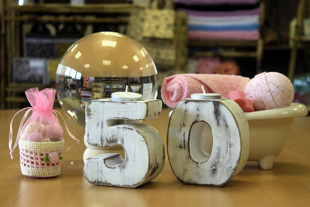 Wooden Birthday Number Candle Holder - No.5
