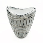 Wide Neck Shaped Vase - Cream 22cm – view 2