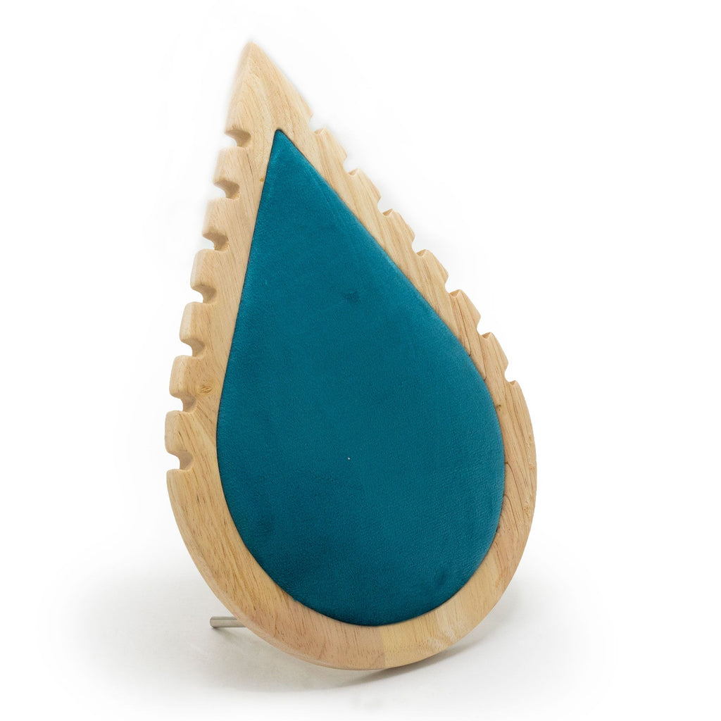 Large Teardrop Velvet Necklace Display, 26x18cm