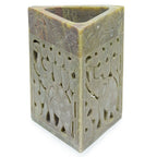 Triangle Soapstone Oil Burner 11x9cm - Elephant – view 2