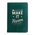 Dark Green Velvet Notebook, Make It Happen, 80 Pages – view 3