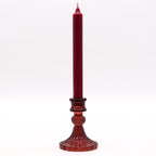 Vintage Pressed Glass Candle Holders - Vampire Red Set of 2 – view 2
