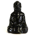 Sitting Buddha Ceramic Oil Burner - Black