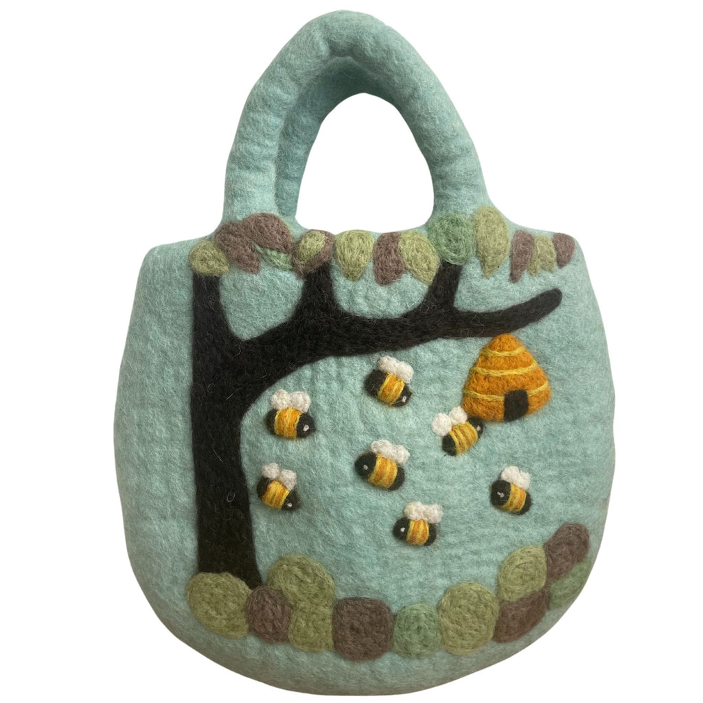 Tree and Beehive Felted Bag - 35x27cm – view 4