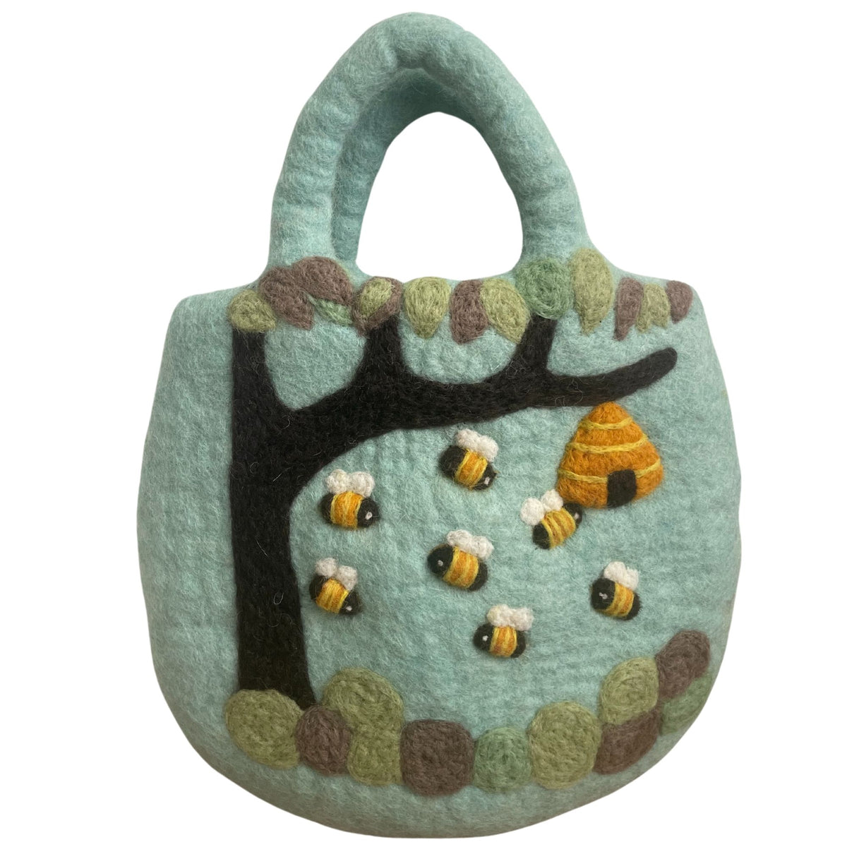 Tree and Beehive Felted Bag - 35x27cm – view 4