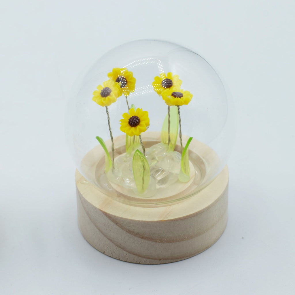 Floral Glow Dome - 5 Sunflowers, LED Battery – view 4