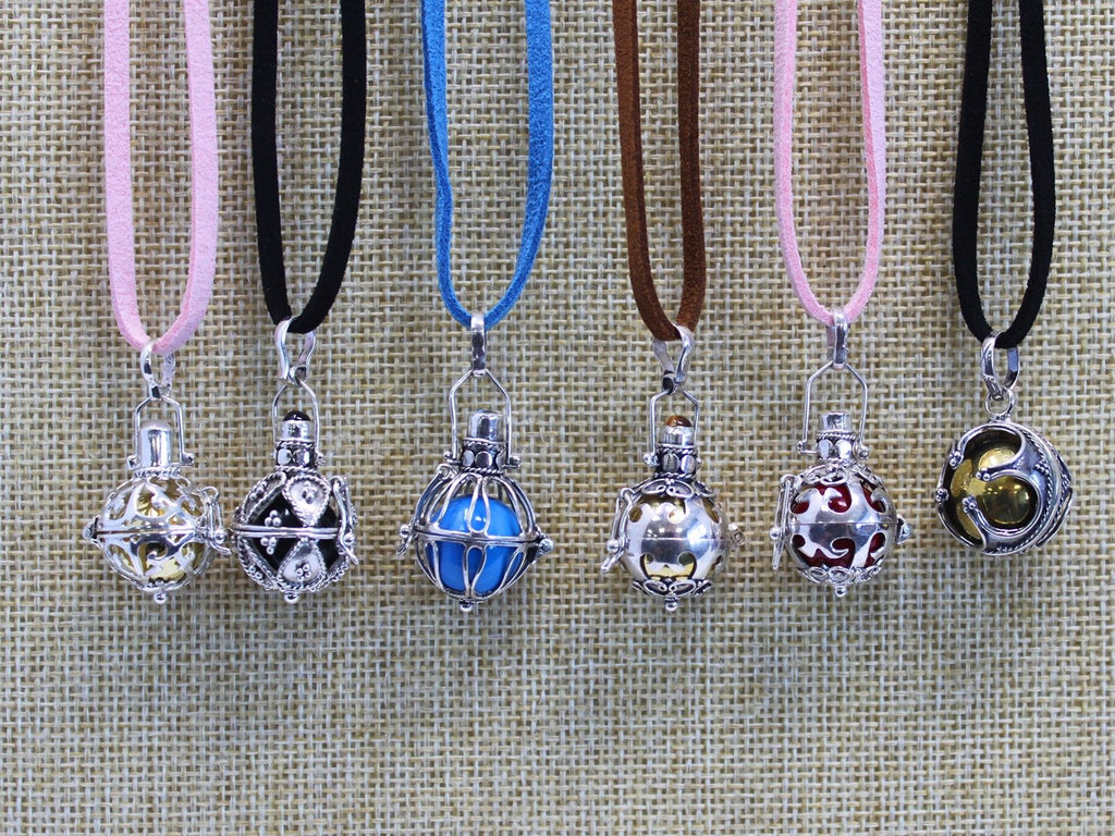 Silver Angel Bell Necklace - Darkness - 16mm – view 3