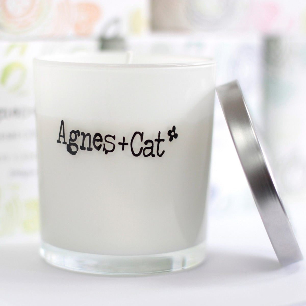 Agnes + Cat Soy Wax Votive Candle - Dolly Blue – view 2