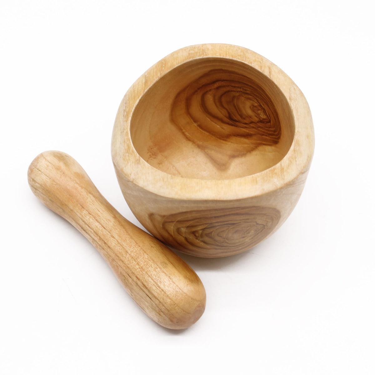 Ergo Teak Pestle and Mortar - Medium, 11 x 11 cm – view 3