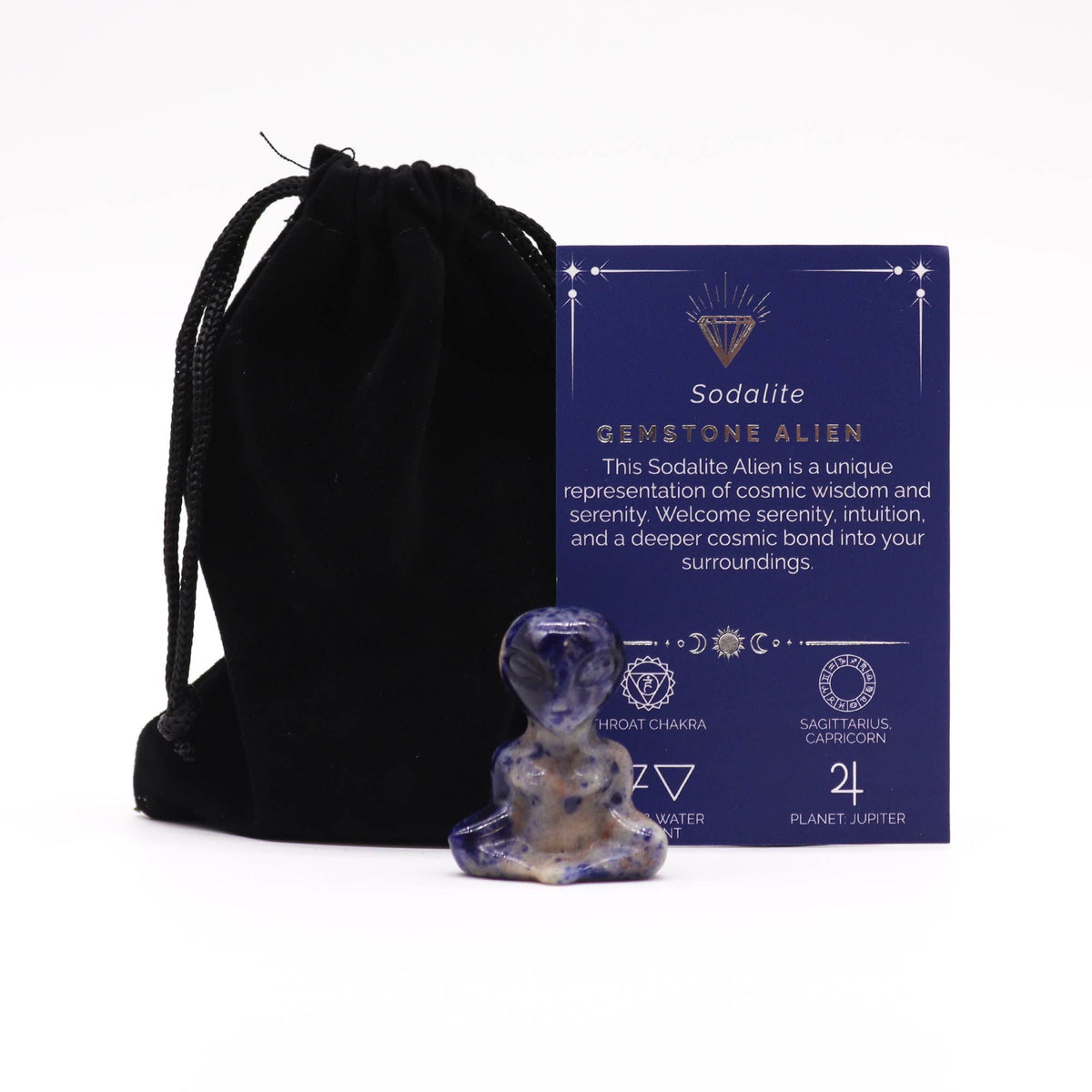 Sodalite Alien Figure 40x30x15mm
