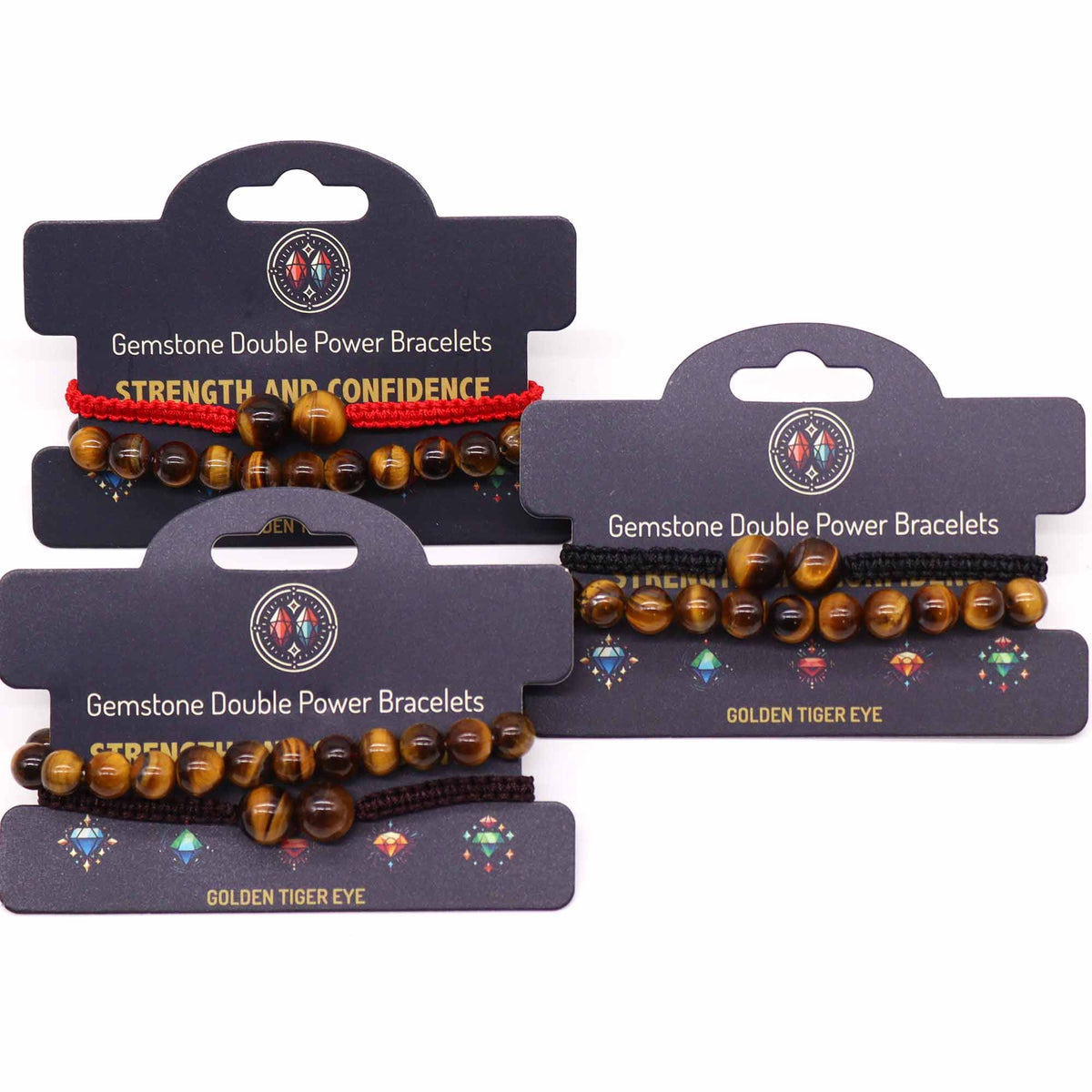 Tiger Eye Double Power Bracelet Set – view 3