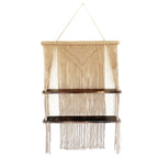 Macrame Hanging Shelf - Brown Wood, Brown Rope, 150 cm – view 8