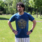 Nomad Sari Stonewashed T-Shirt - Hamsa - Blue - Medium – view 6