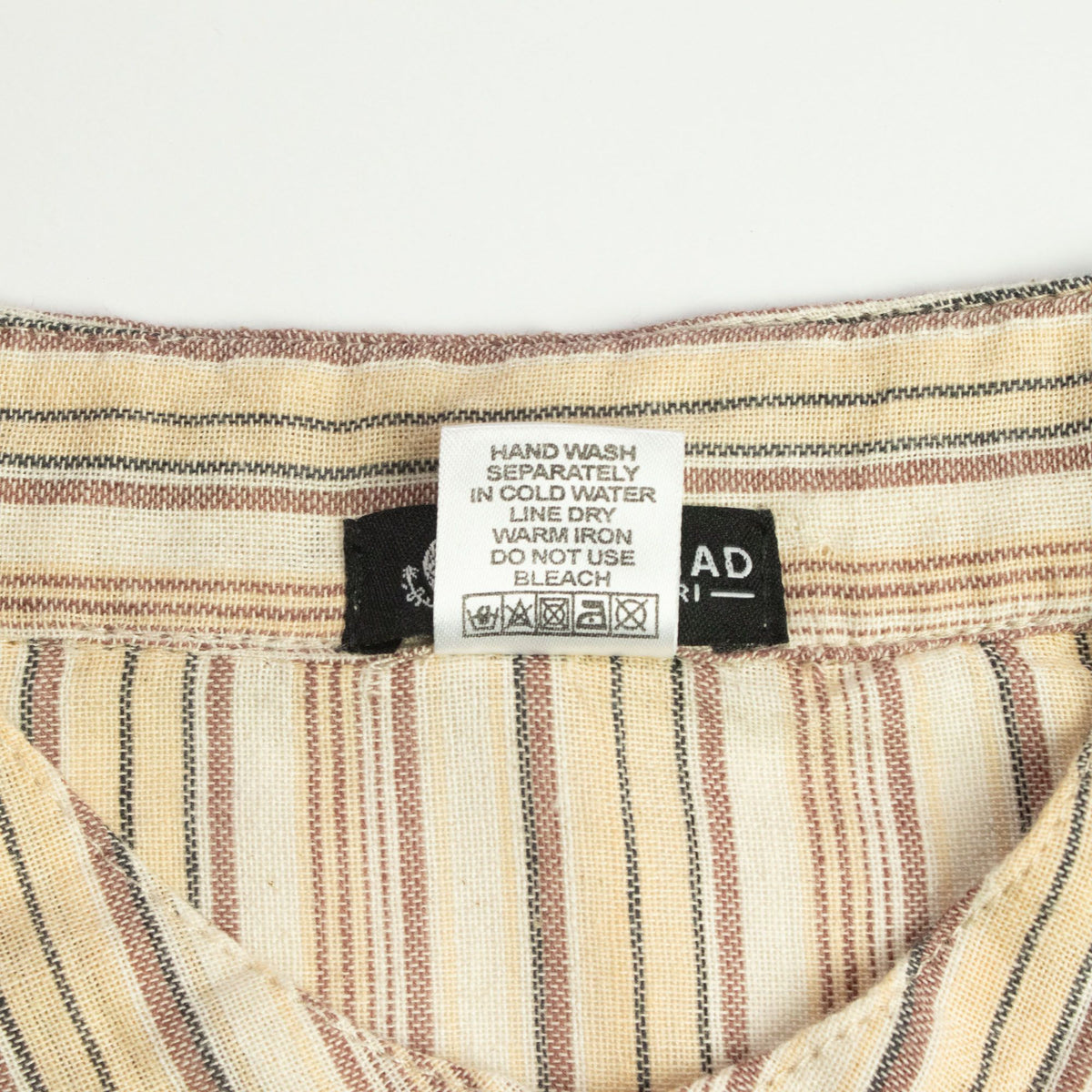 Nomad Sari Grandad Shirt - Brown Beige - Large – view 7