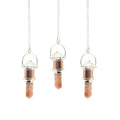 Moon Chamber Pendulum - Clear Quartz & Sunstone