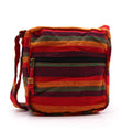 Large Nepal Sling Bag with Adjustable Strap - Sunset Reds