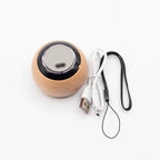 Wooden-Finish Mini Bluetooth Speaker, Mandala Grille – view 4
