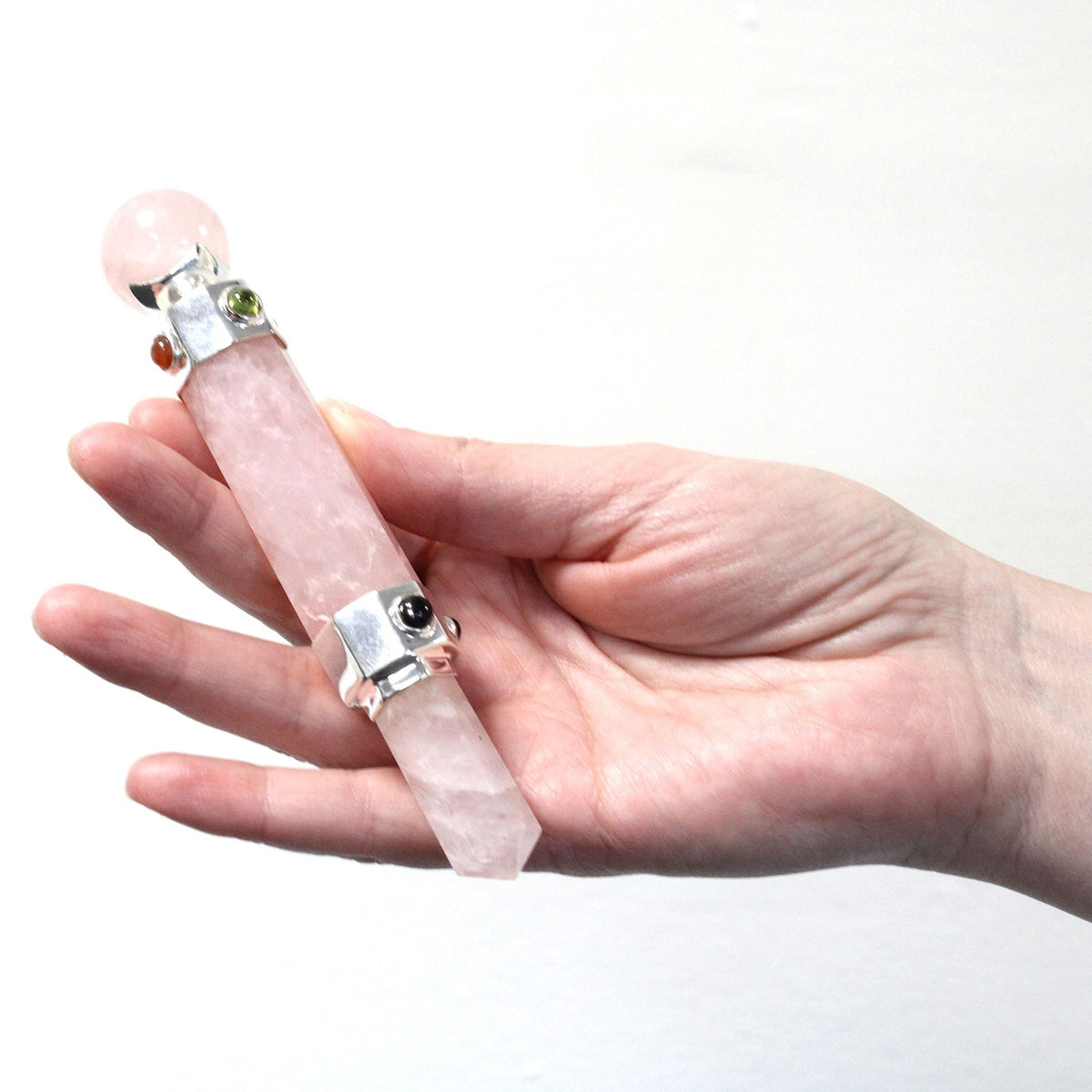 Hexagonal Crystal Healing Wand - Rose Quartz - 12cm – view 3