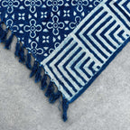 Handmade Indigo Throw - 170x120cm - Kasba Tiles – view 4