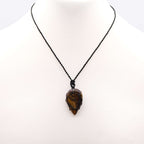 Laced Tiger's Eye Teardrop Gemstone Pendant – view 2