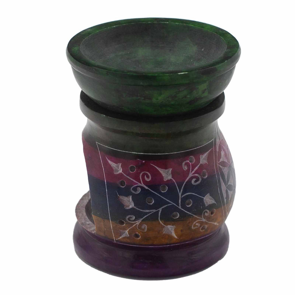 Soapstone Oil Burner 10cm - Flower of Life Five Colours – view 2