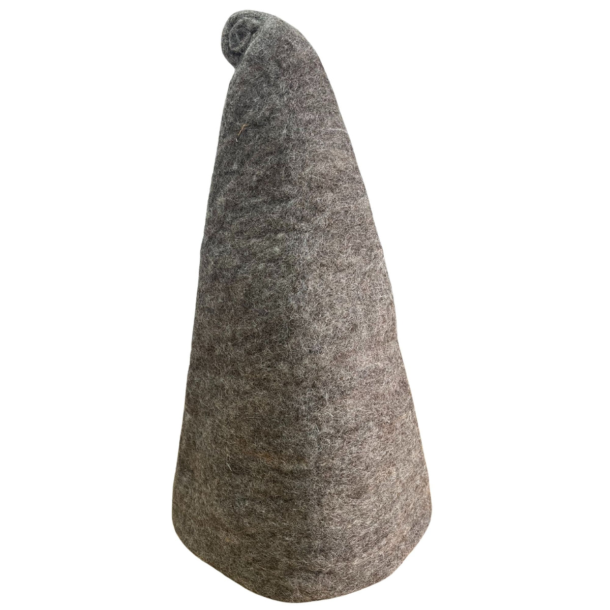 Felted Wool Sauna Wizard Hat - Natural Brown