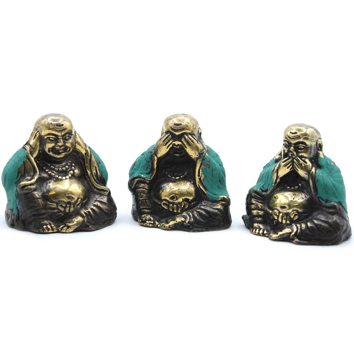 Brass See No Evil Buddha Set of 3 – view 3
