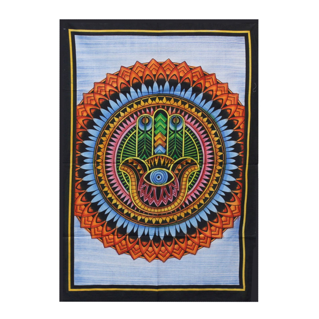 Handbrushed Cotton Wall Hanging - Hamsa – view 2