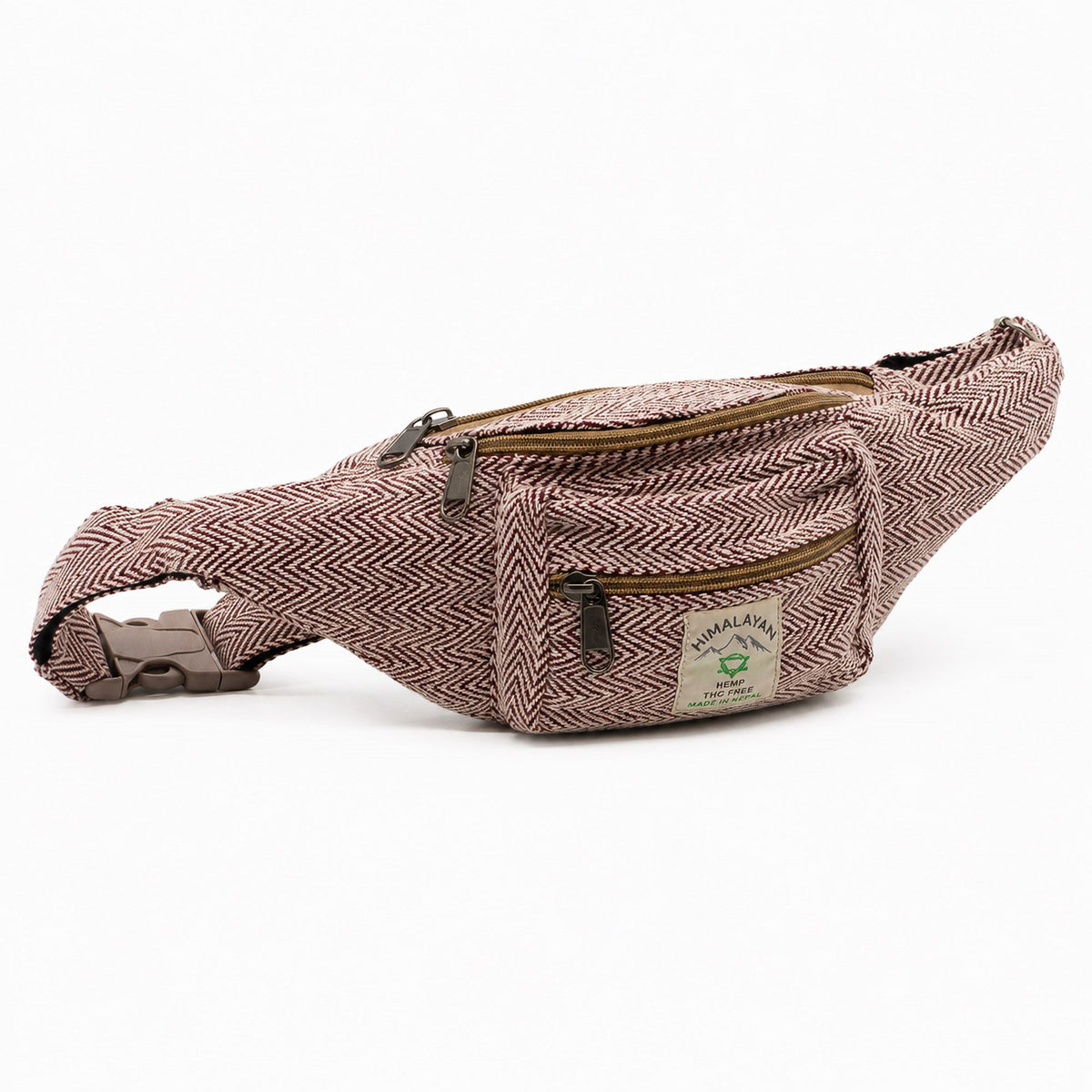 Cotton Hemp Style Belt (or Fanny) Bag - Wine – view 3