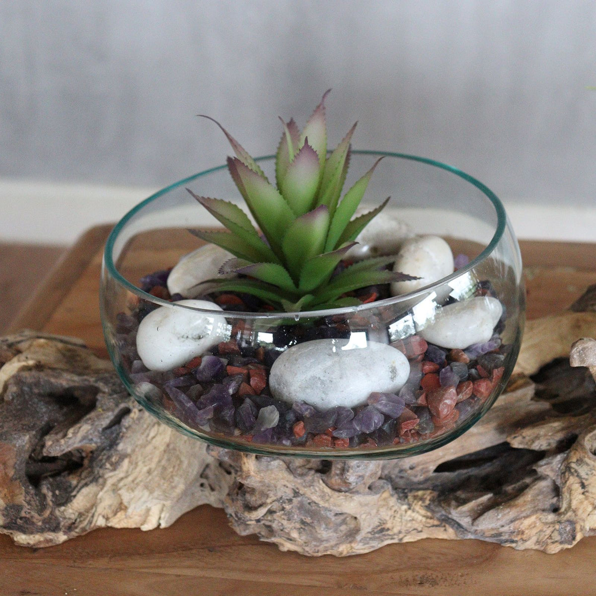 Molten Glass Bowl on XLarge Double Stand – view 3